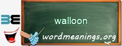WordMeaning blackboard for walloon